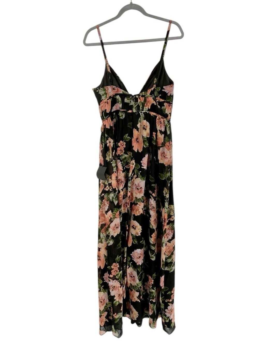 LULUS Women's Black Floral Gorgeous Moments Maxi Dress NWT Medium - Picture 9 of 9